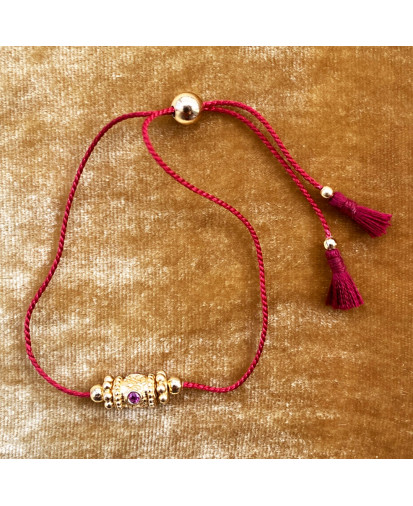 Bracelet Rakhi 1 Grenat