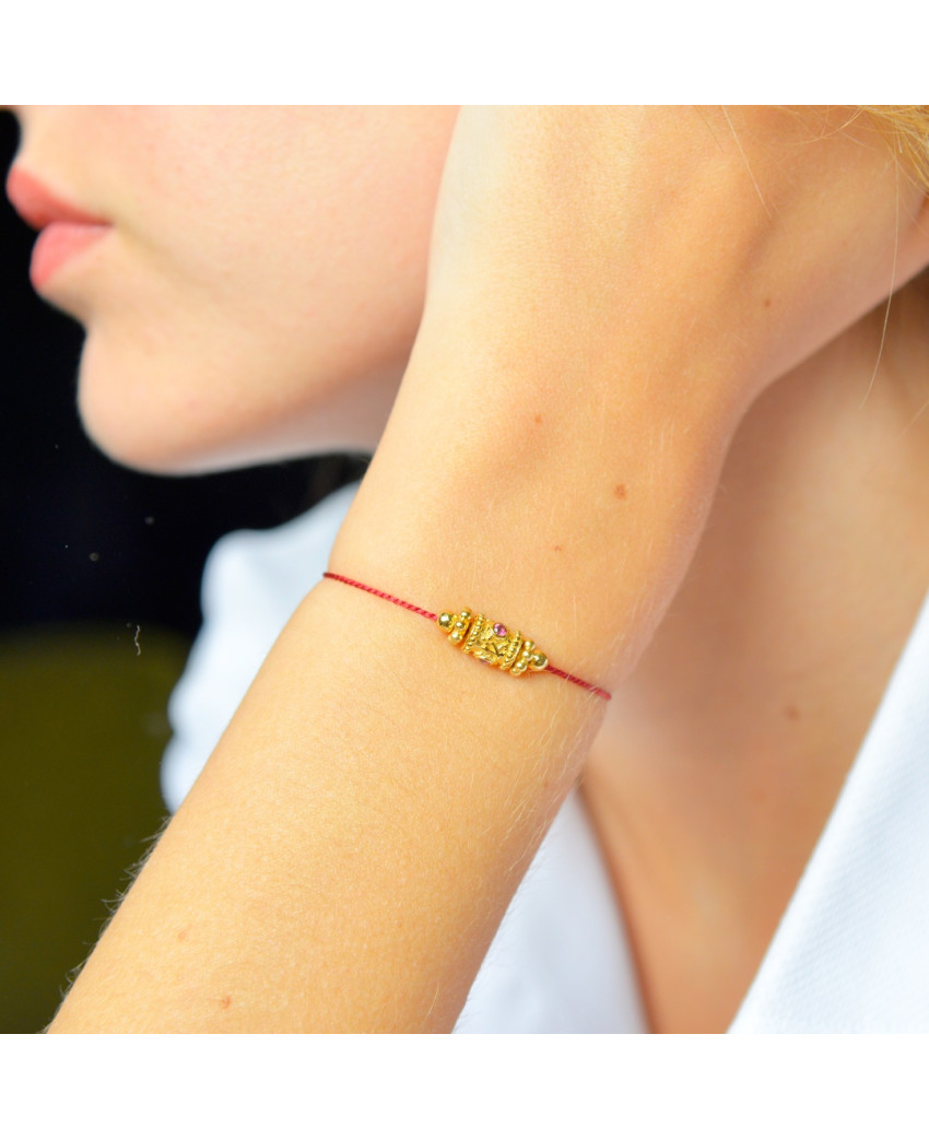 Bracelet Rakhi 1 Grenat