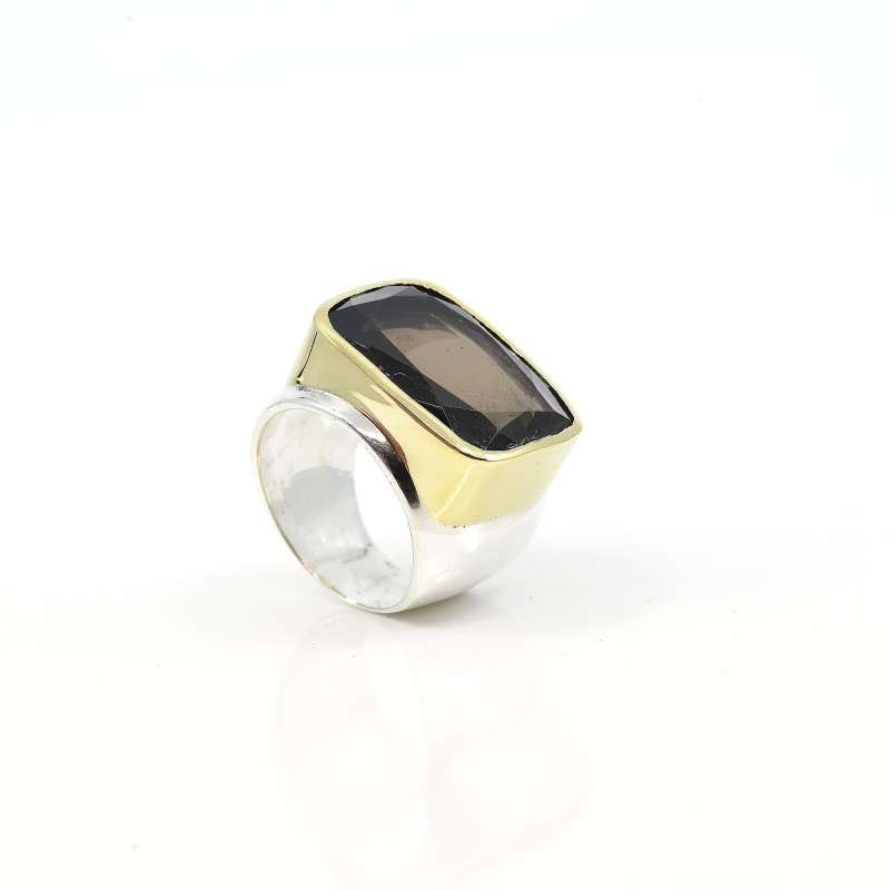 Birdy  - Bague Agathe Lingo Quartz fumé