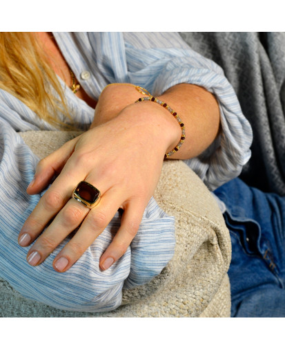 Birdy  - Bague Agathe Lingo Quartz fumé