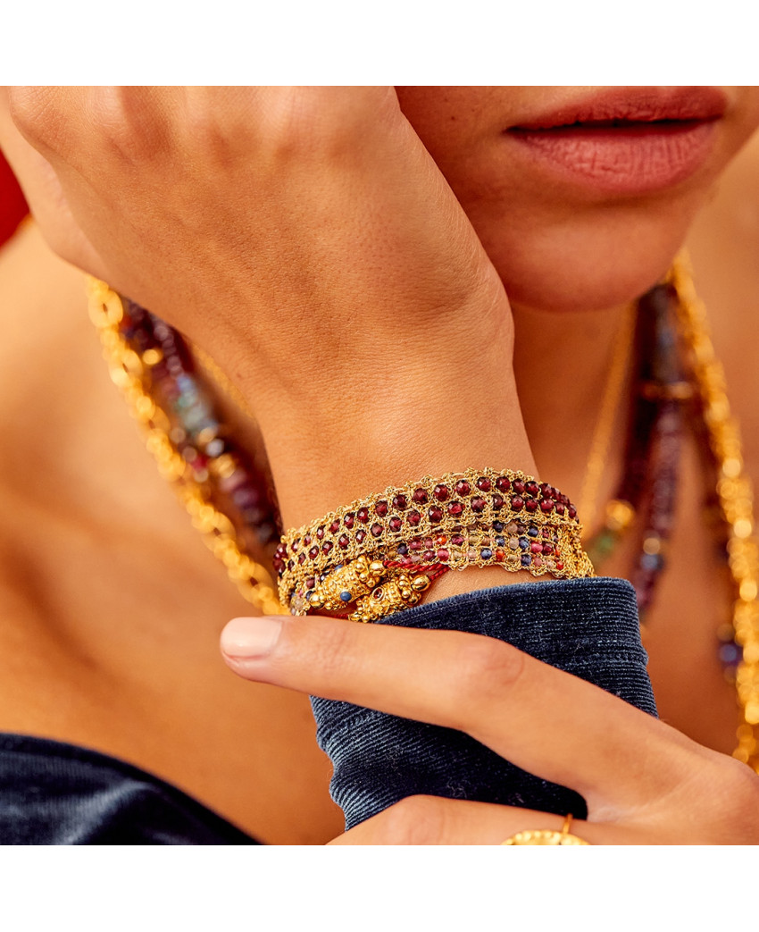 Bracelet Rakhi 1 Grenat