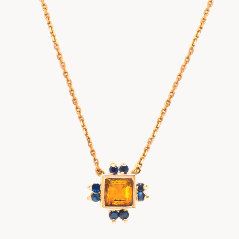 Collier Les Lucioles 2 Citrine
