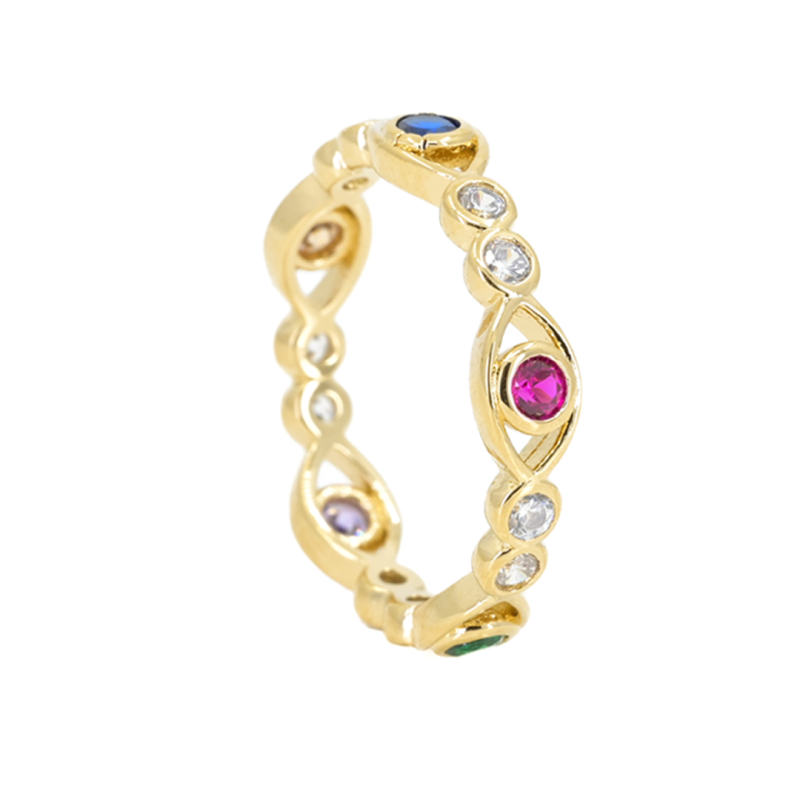 Birdy - Bague Eye Multico