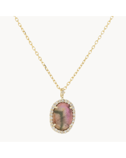 Collier Stella Tourmaline Watermelon