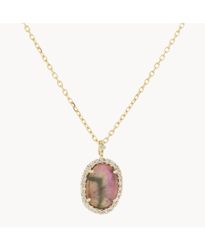 Collier Stella Tourmaline Watermelon