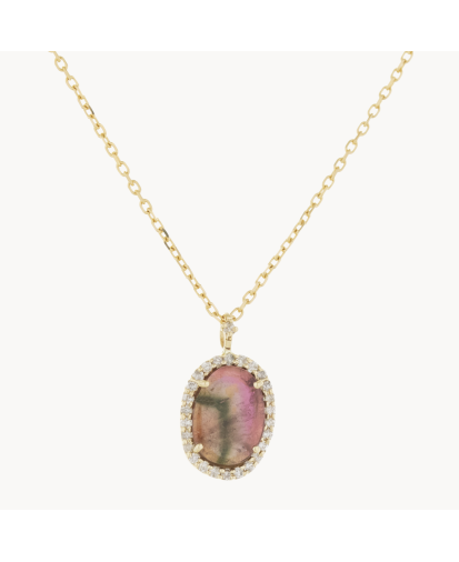 Collier Stella Tourmaline Watermelon