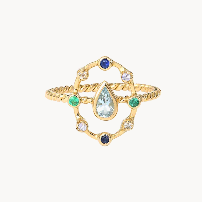 Bague Solal Aigue-marine
