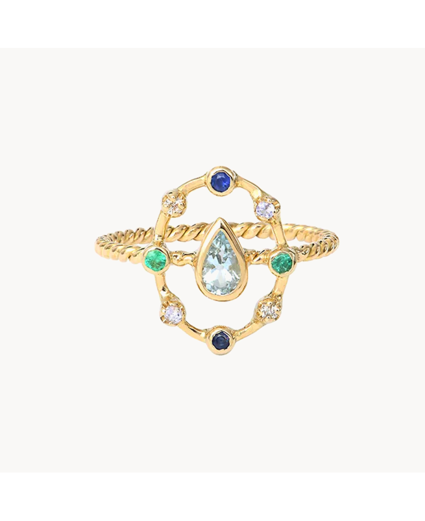 Bague Solal Aigue-marine