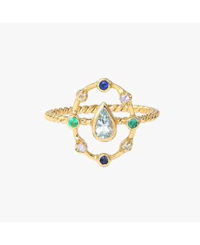 Bague Solal Aigue-marine