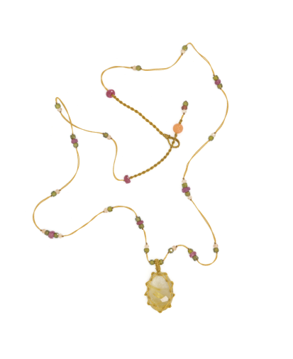 Sharing - Collier Short Tibet Quartz Rutile Doré