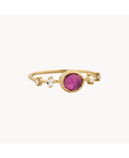 Bague Saphir Rose Moonstone