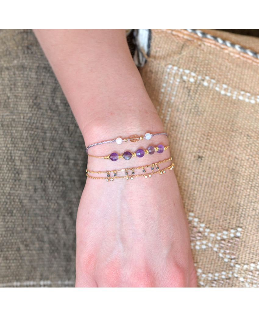 Birdy - Bracelet Litho Amethyste