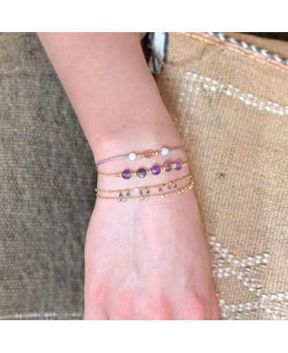 Birdy - Bracelet Litho Amethyste