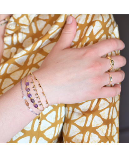 Birdy - Bracelet Litho Amethyste