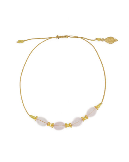 Birdy - Bracelet Litho Quartz Rose