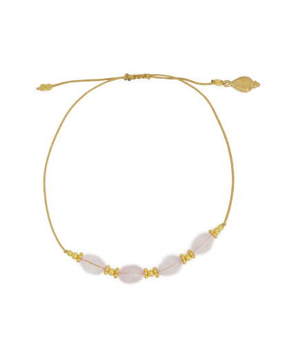 Birdy - Bracelet Litho Quartz Rose