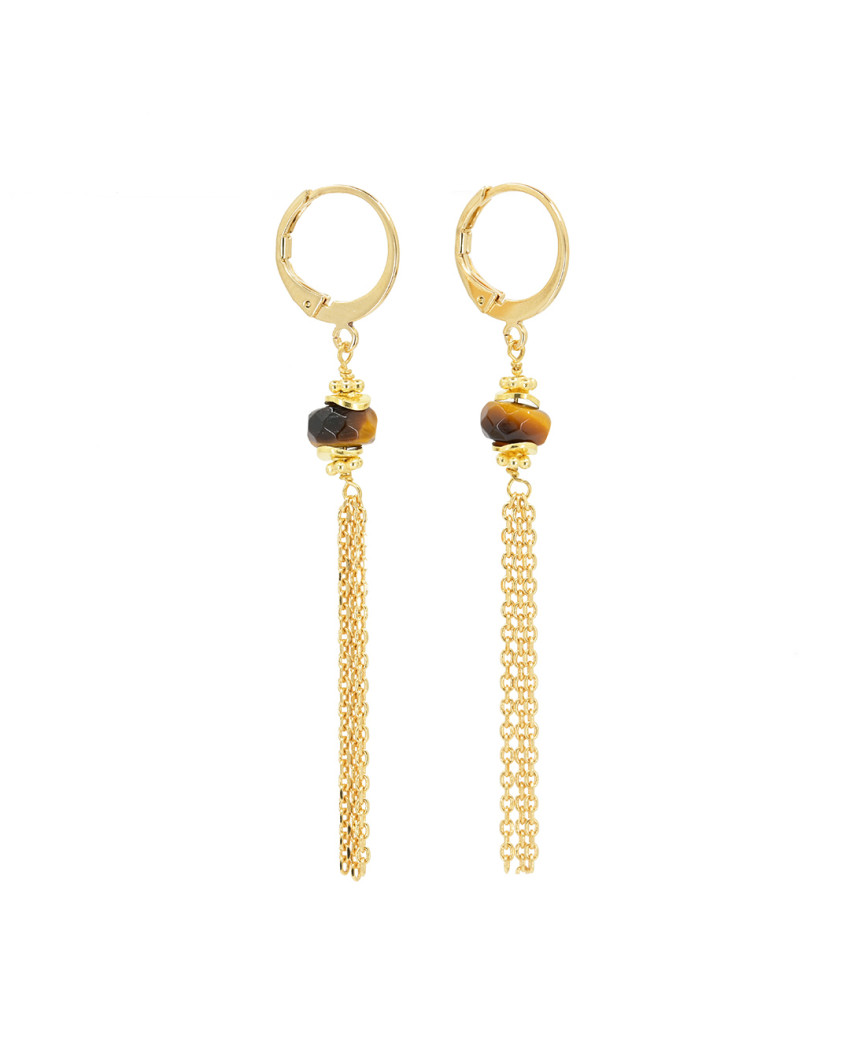 Birdy - Boucle D'oreille Amy Oeil de Tigre