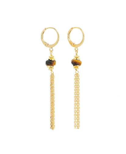 Birdy - Boucle D'oreille Amy Oeil de Tigre