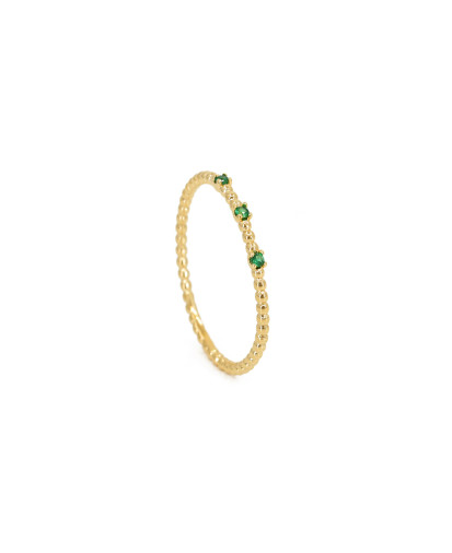 Birdy - Bague Trio Vert