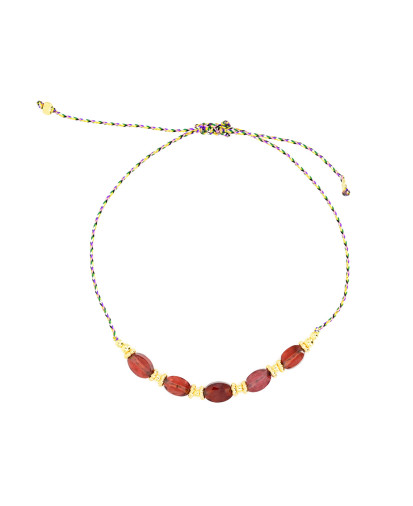 Birdy - Bracelet Litho Grenat