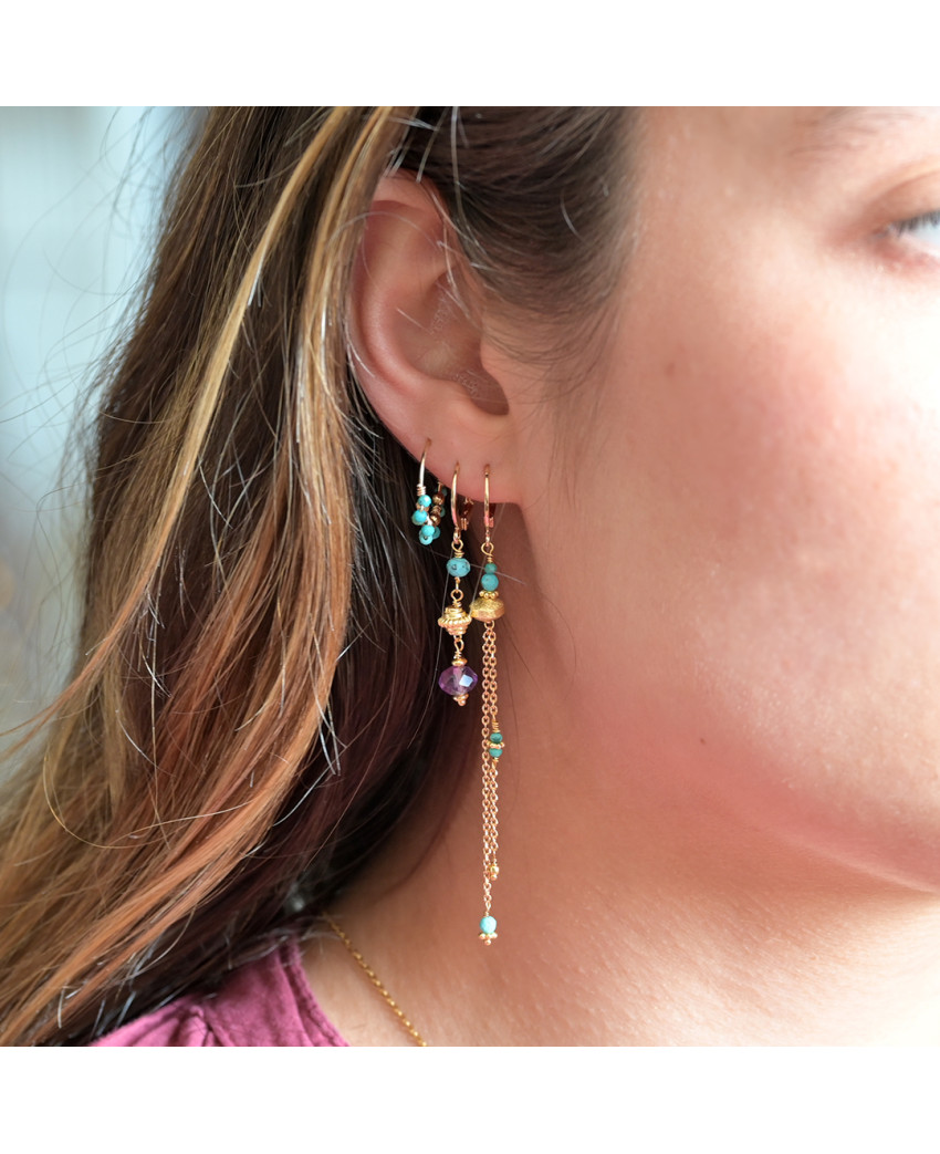 Birdy - Boucle D'oreille Firenze Emeraude