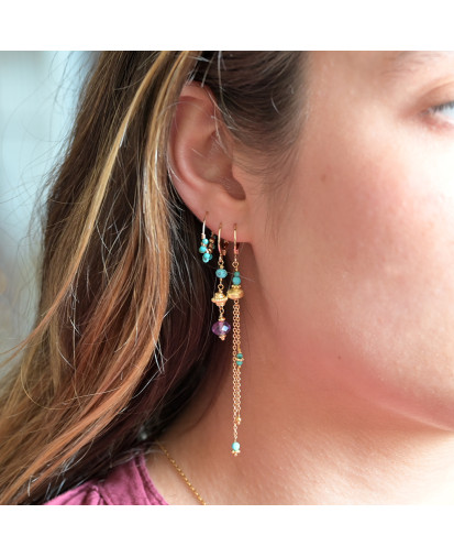 Birdy - Boucle D'oreille Firenze Emeraude