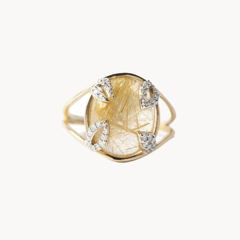Bague Lenny Quartz Rutile