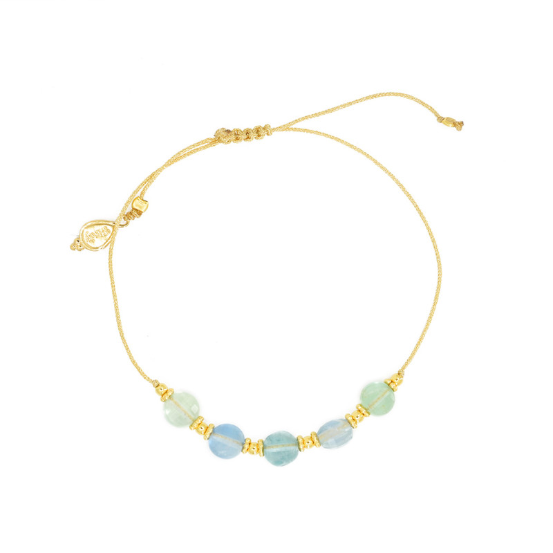 Birdy - Bracelet Litho Fluorite Bleu