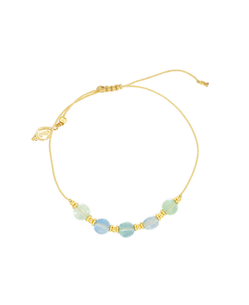 Birdy - Bracelet Litho Fluorite Bleu