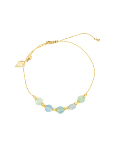 Birdy - Bracelet Litho Fluorite Bleu