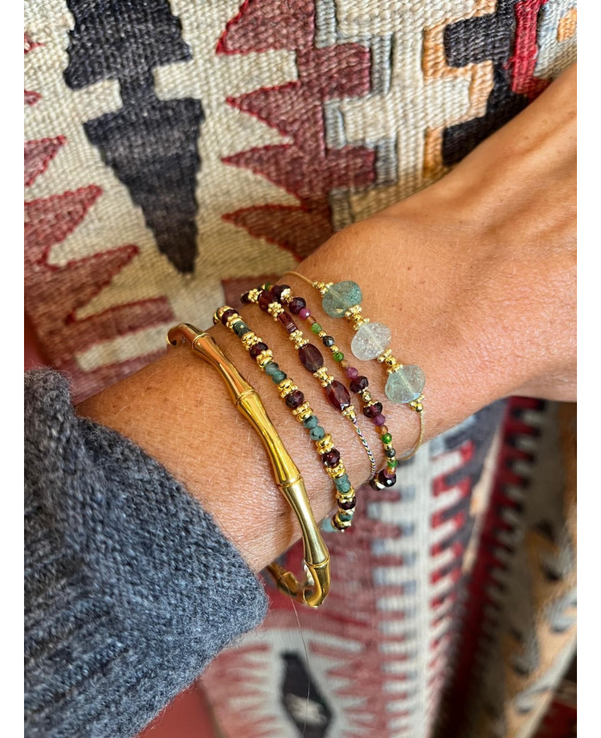 Birdy - Bracelet Litho Grenat