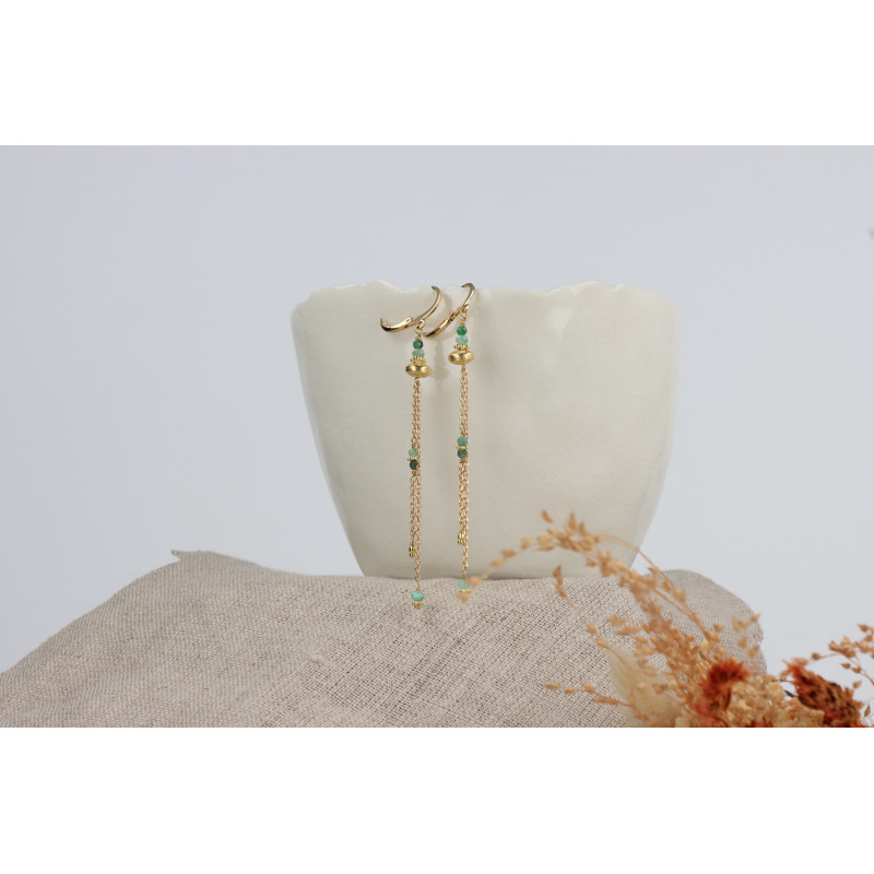 Birdy - Boucle D'oreille Firenze Emeraude