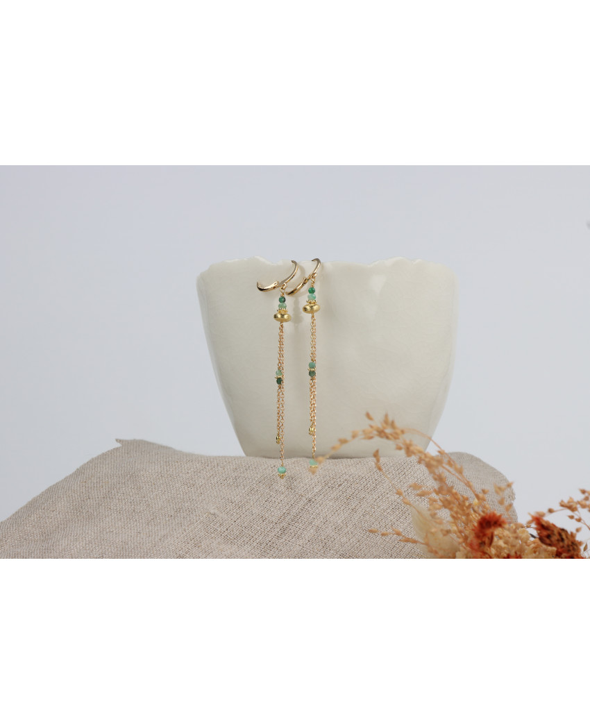Birdy - Boucle D'oreille Firenze Emeraude